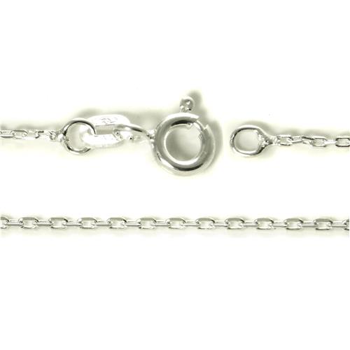 Metal Factory 1mm Rolo Italian 925 Sterling Silver Nickel Free Rhodium Necklace Chain